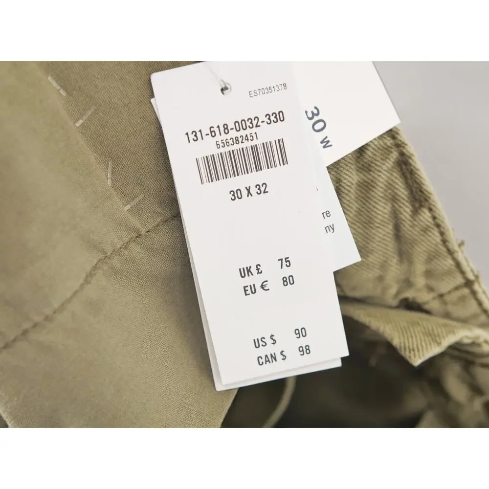 NWT Abercrombie & Fitch Men's Baggy Jeans Pants 30x32 Khaki Olive Green